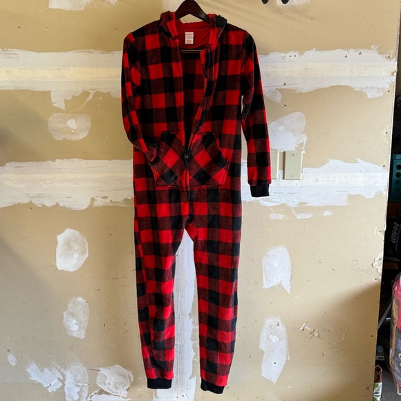 Cat & Jack Onesie Zip up Fleece PJ - Picture 1 of 5